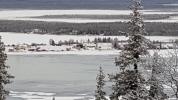 Blick auf Jukkasjärvi und den Torneälf